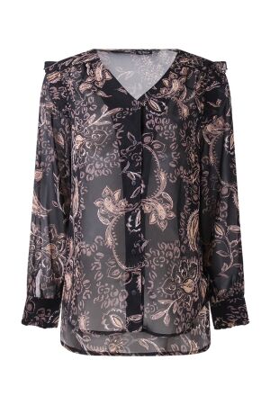 So Soire Dames blouse lm kort So Soire Corrie W70467 taupe