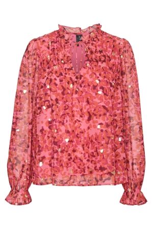 Vero Moda Dames blouse lm kort Vero Moda 10298016 Fuchsia Purple