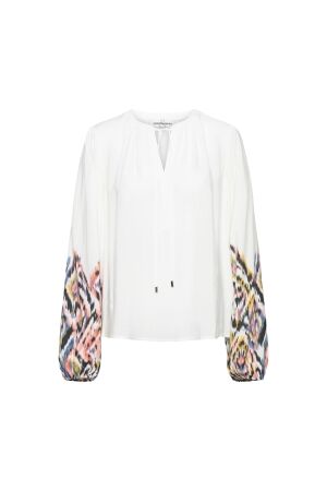&co Dames blouse lm kort &co BL292 H-offwhite 42020