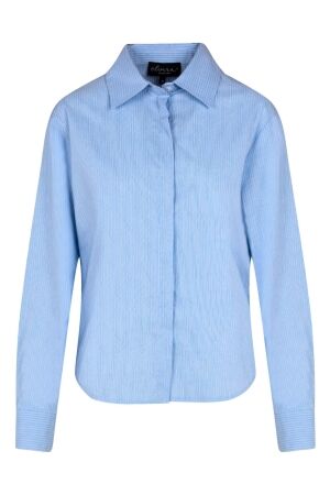 Elvira Casuals Dames blouse lm kort Elvira Casuals E1 25-025 208 blue stripe