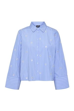 Vero Moda Dames blouse lm kort Vero Moda 10321872 cornflower blue.