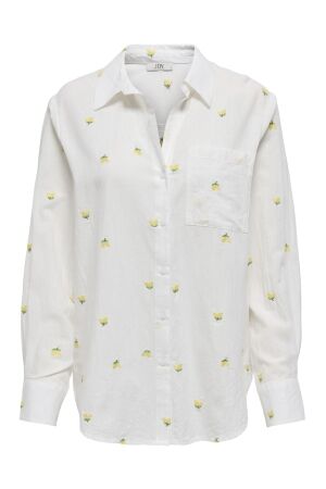 Jacqueline de Yong Dames blouse lm kort Jacqueline de Yong 15351431 Cloud Dancer Lemon
