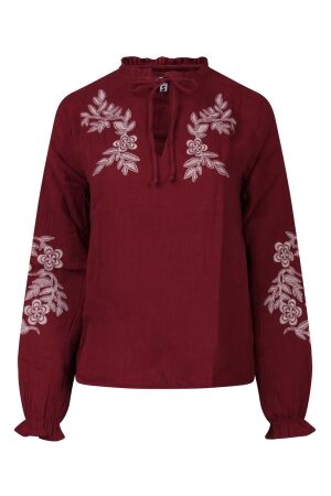 lizzi lou Dames blouse lm kort lizzi lou Denise W10534 19-1724 cabernet