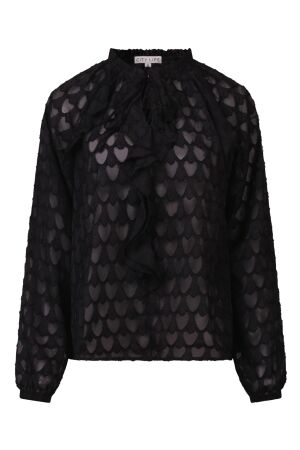 City Life Dames blouse lm kort City Life Lucia W10538 black