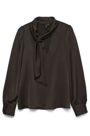 Vero Moda Dames blouse lm kort Vero Moda 10336252 chocolate torte