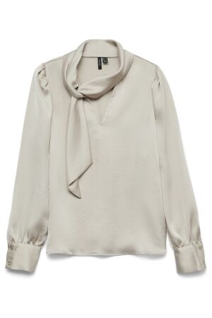 Vero Moda Dames blouse lm kort Vero Moda 10336252 PUMICE STONE