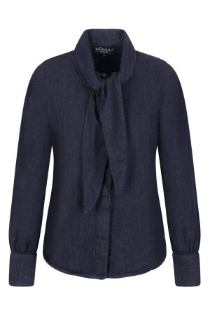 Elvira Casuals Dames blouse lm kort Elvira Casuals E4 25-045 1029 dark blue melange