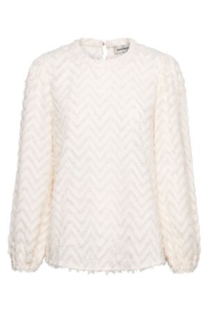 &co Dames blouse lm kort &co BL408 M-Beige 56020