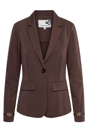 &co Dames blazer kort &co BZ173 E-Chocolate 55041