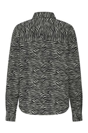 Jacqueline de Yong Dames jack kort Jacqueline de Yong 15343450 ULTIMATE GREY AOP BLACK ZEBRA