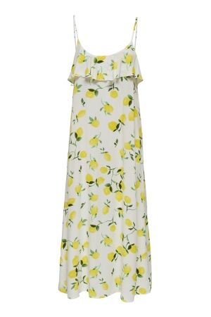 Jacqueline de Yong Dames jurk zm lang Jacqueline de Yong 15351573 Cloud Dancer Lemon