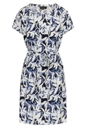Elvira Casuals Dames jurk km kort Elvira Casuals E2 25-069 1018 Travel leaves