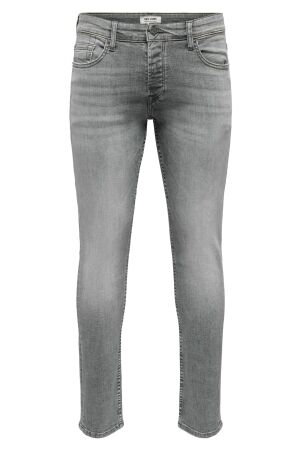 Only and Sons Heren broek denim strak Only and Sons 22023227 grey denim