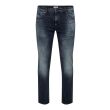Only and Sons  Heren broek denim strak Direct leverbaar uit de webshop van www.lots-of-fashion.nl/