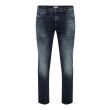 Only and Sons  Heren broek denim strak Direct leverbaar uit de webshop van www.lots-of-fashion.nl/