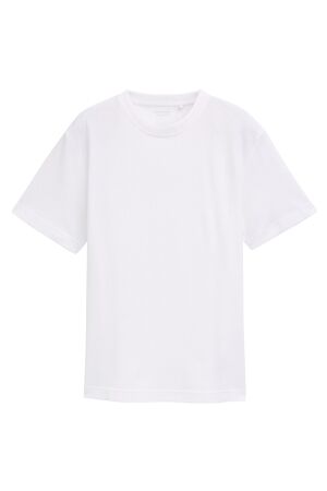 Tom Tailor Heren shirt km ronde hals Tom Tailor 1046810 20000 white