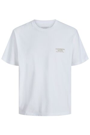 jack&jones Heren shirt km ronde hals jack&jones 12276825 bright white