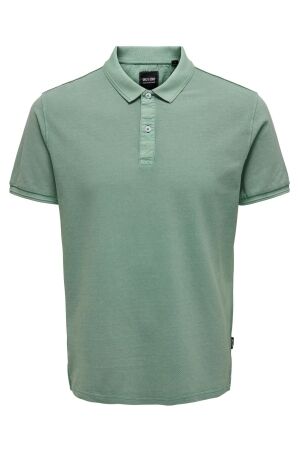 Only and Sons Heren shirt polo km Only and Sons 22021769 chinois green