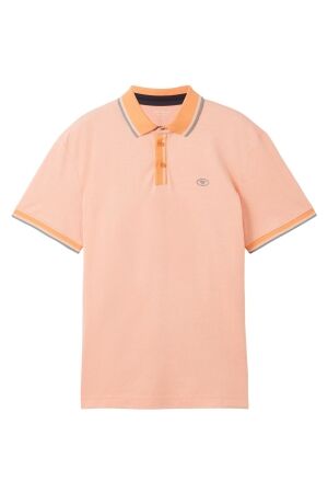 Tom Tailor Heren shirt polo km Tom Tailor 1040822 35202. white orange two tone