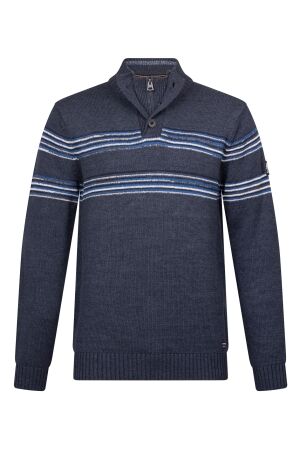 Stonecast Heren trui lm ronde hals Stonecast Teppo men W10440 navy melee