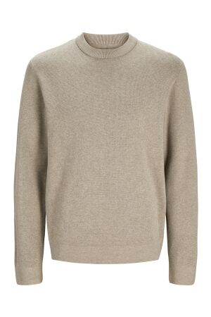 jack&jones Heren trui lm ronde hals jack&jones 12259666 greige