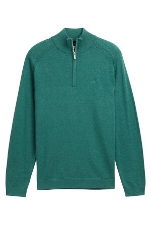Tom Tailor Heren trui lm knoop Tom Tailor 1047569 38681 jasper green melange