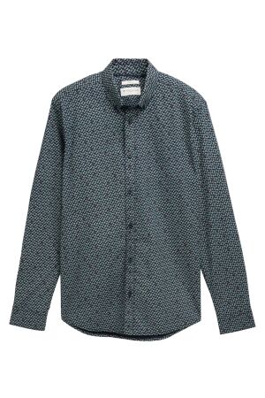 Tom Tailor Heren overhemd lm Tom Tailor 1047318 38443 navy green