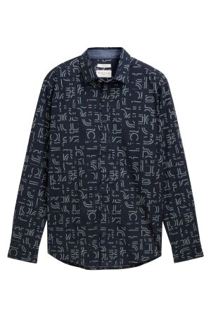 Tom Tailor Heren overhemd lm Tom Tailor 1048260 38525 navy