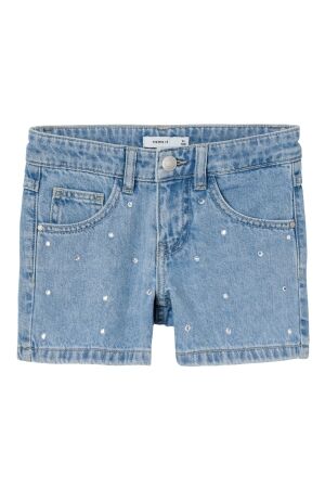 Name It Meisjes broek kort Name It 13228816 light blue denim