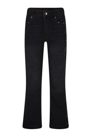 D Zine Meisjes broek strak denim D Zine Stud W10216 black denim