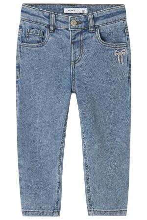 name it mini Meisjes broek wijd denim name it mini 13242772 medium blue denim