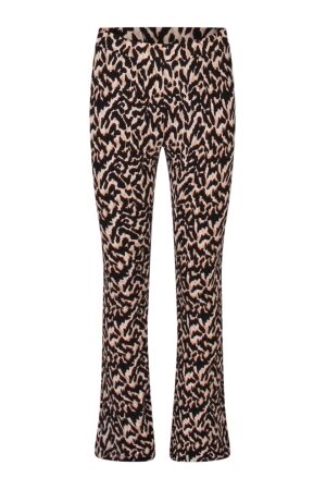D Zine Meisjes broek pantalon strak D Zine Malina aop W10217 print vd LA7769 zand