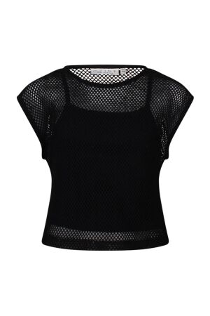 D Zine Meisjes shirt km ronde hals kort D Zine Netty top Z80260 black