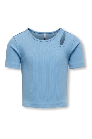 kids only Meisjes shirt km ronde hals kort kids only 15313690 blisful blue