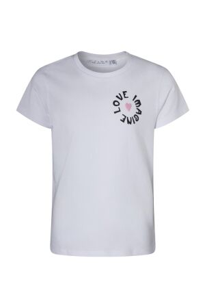 D Zine Meisjes shirt km ronde hals kort D Zine Sallas Z90117 wit
