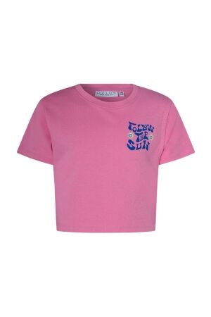 D Zine Meisjes shirt km ronde hals kort D Zine Sipijn Z90118 as Seline pink