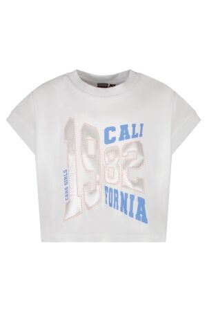 Cars jeans Meisjes shirt km ronde hals kort Cars jeans 26575 23 white