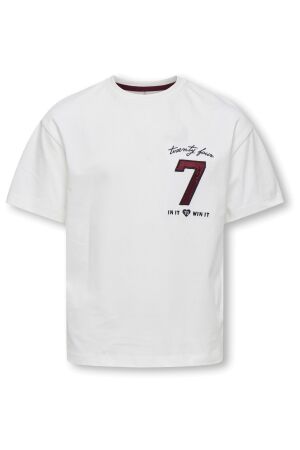 kids only Meisjes shirt km ronde hals kort kids only 15357829 cloud dancer