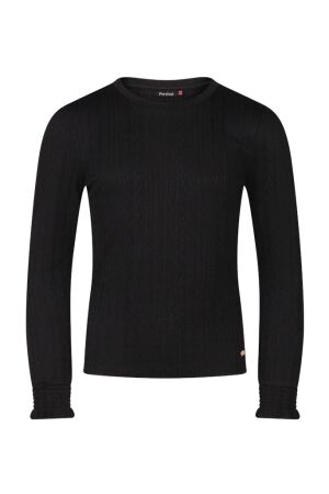 Persival Meisjes shirt lm ronde hals kort Persival 3110600 W10047 02.BLACK.W25