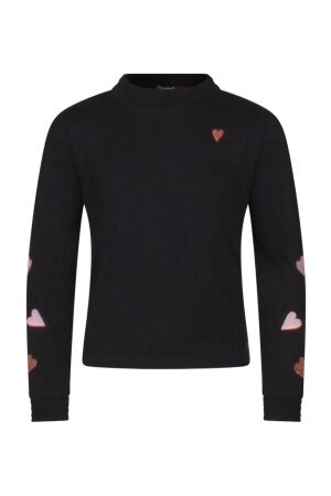 Persival Meisjes shirt lm ronde hals kort Persival 3110601 W10062 02.BLACK.W25