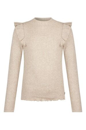 Persival Meisjes shirt lm ronde hals kort Persival 3110604 W10139 MELEE 16.CHAMPAGNE.W25