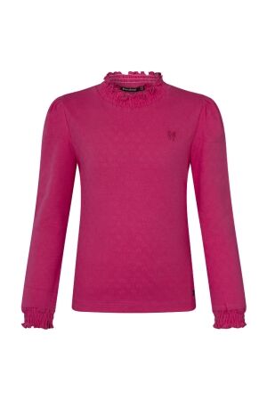 Persival Meisjes shirt lm ronde hals kort Persival 3110606 W10141 09.MAGENTA.W25