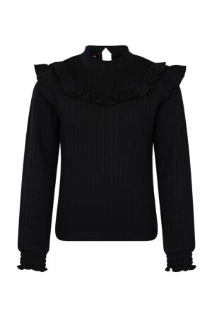 Persival Meisjes shirt lm ronde hals kort Persival 3110607 W10142 02.BLACK.W25