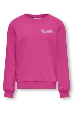 kids only Meisjes trui lm ronde hals kort kids only 15313884 raspberry rose