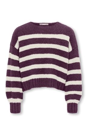 kids only Meisjes trui lm ronde hals kort kids only 15352156 mauve wine