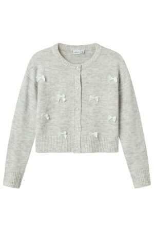 Name It Meisjes vest lm kort Name It 13244445 light grey melange