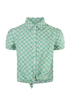 D Zine Meisjes blouse km kort D Zine Lily retro Z70232 15-6340 irish green