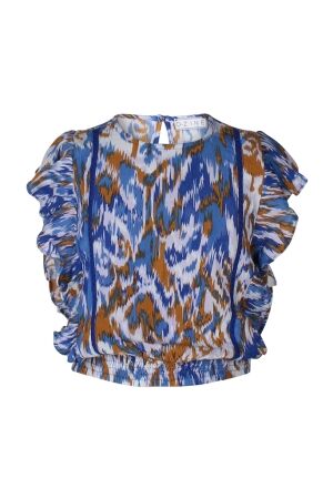 D Zine Meisjes blouse km kort D Zine Phillis Z80711 19-4058 beaucoup blue