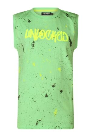 Unlocked Jongens shirt zm Unlocked B41SL-03 Z80704 van Tom sage green