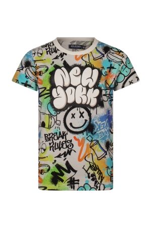 Unlocked Jongens shirt km ronde hals Unlocked 3017600 Z90309 03.OFFWHITE.S25